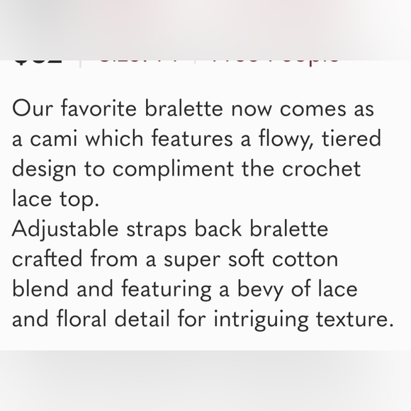 NWT Free People Olive Sparrow Crotchet Lace Adella - Picture 6 of 6